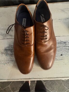 Steve Madden Men’s Brown Leather Oxford Dress Shoes